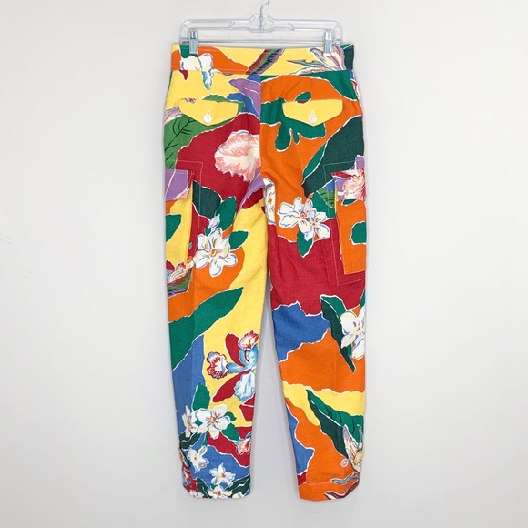 Ralph Lauren Collection Vintage Linen Floral Cargo Pant (Sz 6) Purple Label - Picture 9 of 14